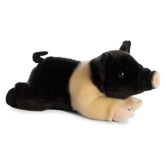Aurora® Miyoni® Black Hampshire Pig 12" Inch Stuffed Animal Toy