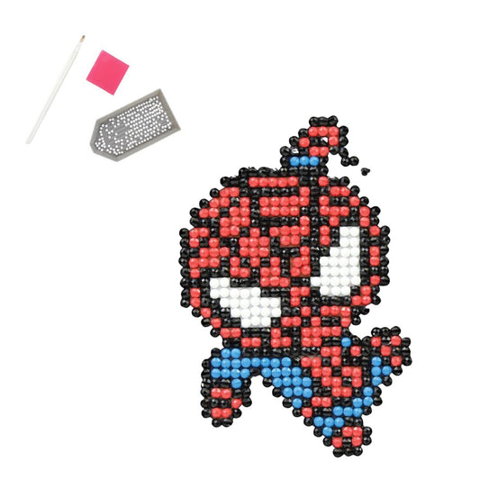 DIAMOND DOTZ Spider-Man Spidey Fun Diamond Art Painting Kit 4" X 4"