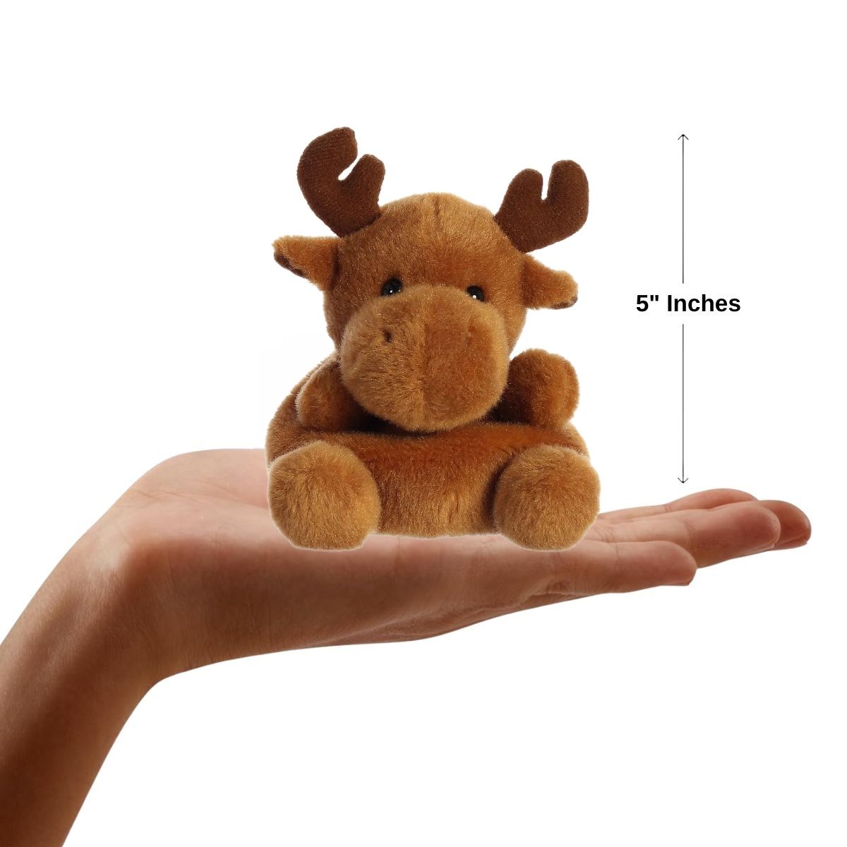 Aurora® Palm Pals™ Cinnamon Moose™ 5 Inch Stuffed Animal Toy #1-019 Forest