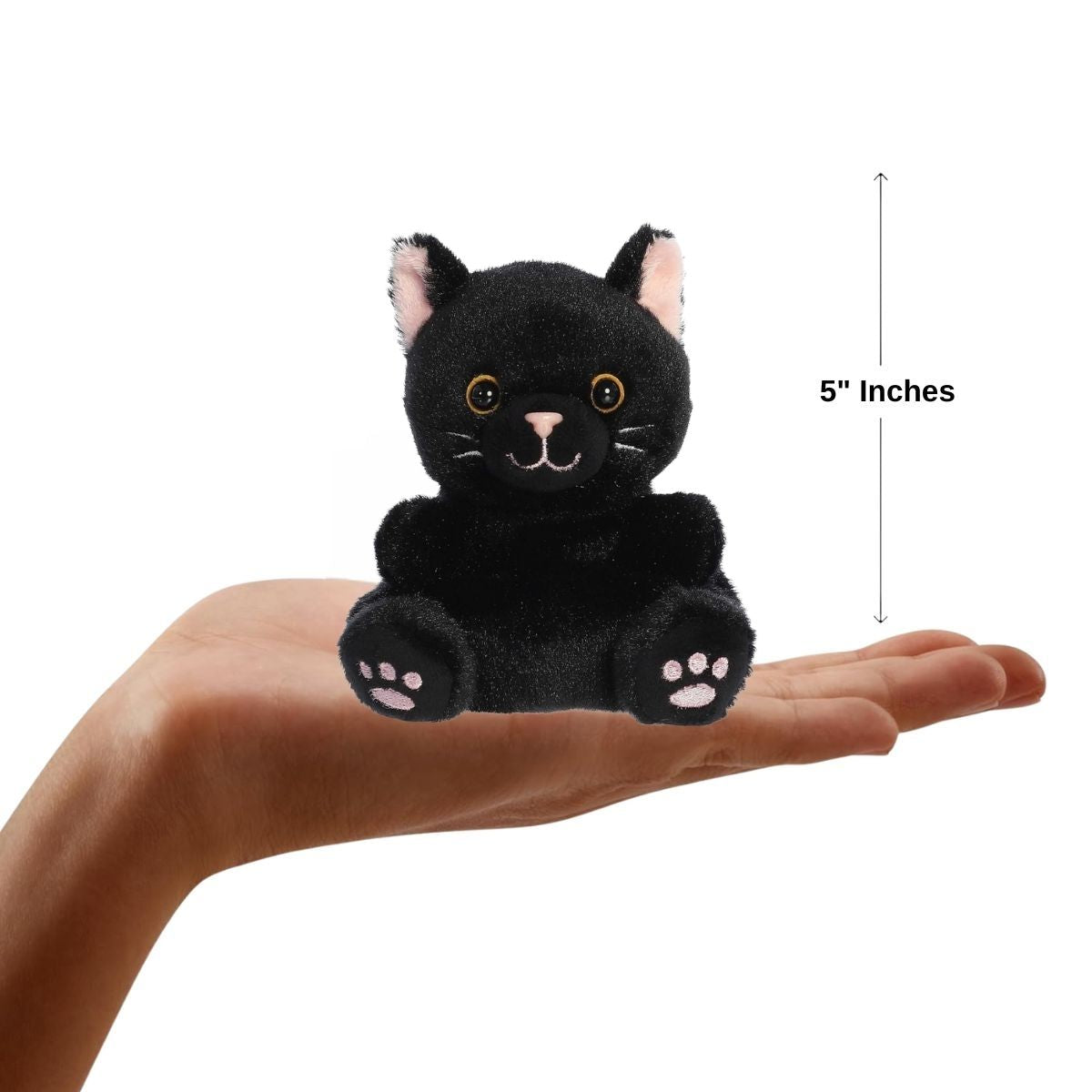 Aurora® Palm Pals™ Twilight Black Cat™ 5 Inch Stuffed Animal Toy #1-235 Pet