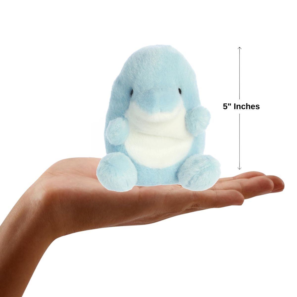 Aurora® Palm Pals™ Clicks Dolphin™ 5 Inch Stuffed Animal Toy #1-081 Aquatic