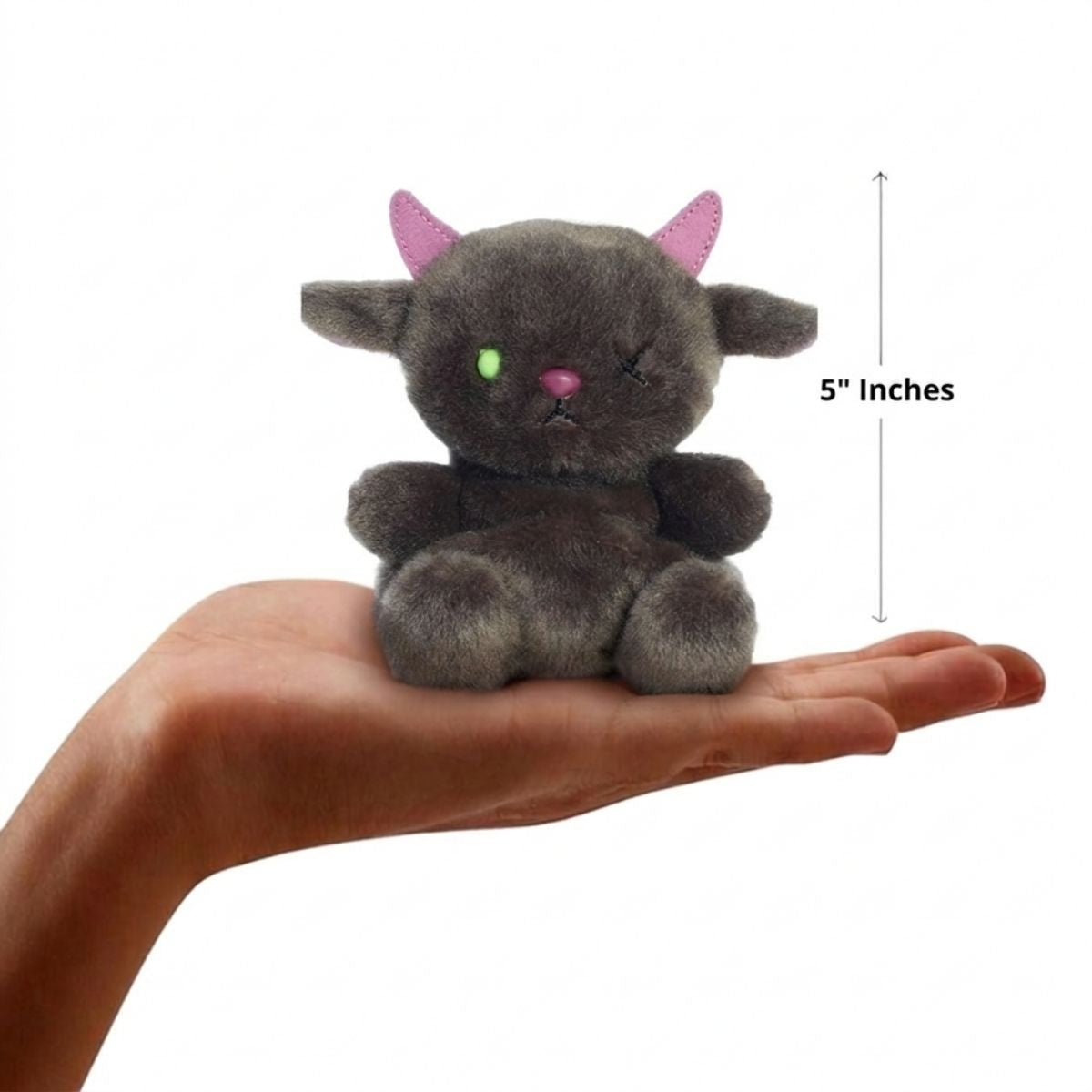 Scale thumbnail showing Murk Monster plush sitting in an open hand next to a 5-inch height measurement graphic indicator.