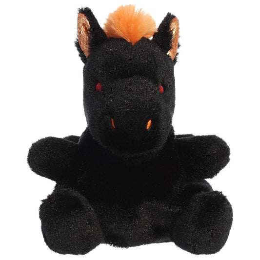 Front view thumbnail of sitting Nessus Nightmare plush showing glowing red eyes and orange ear linings