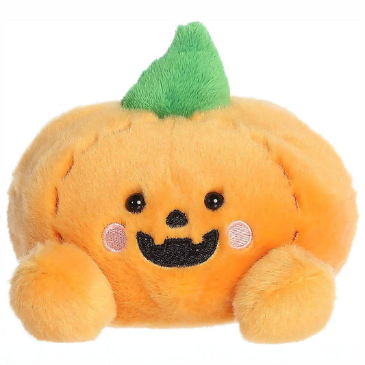 Front view thumbnail of Wisp Jack O'Lantern plush displaying happy embroidered smile and pink cheeks.