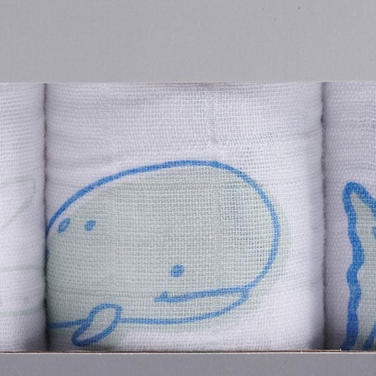 Ocean Friends 100% Natural Cotton Muslin Swaddle, 4 Pack