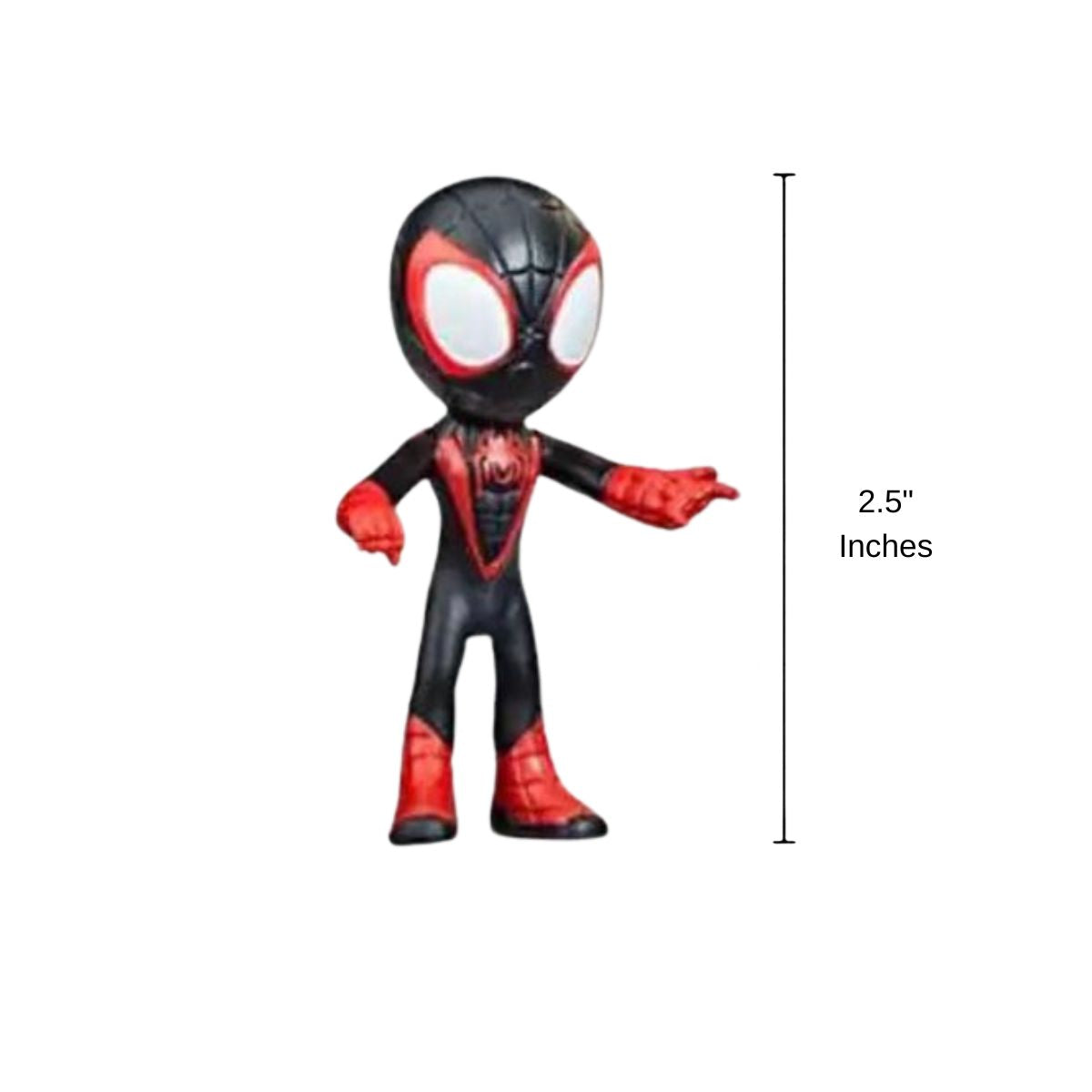 Full standing view thumbnail of Miles Morales action figure with a 2.5-inch height measurement graphic indicator.