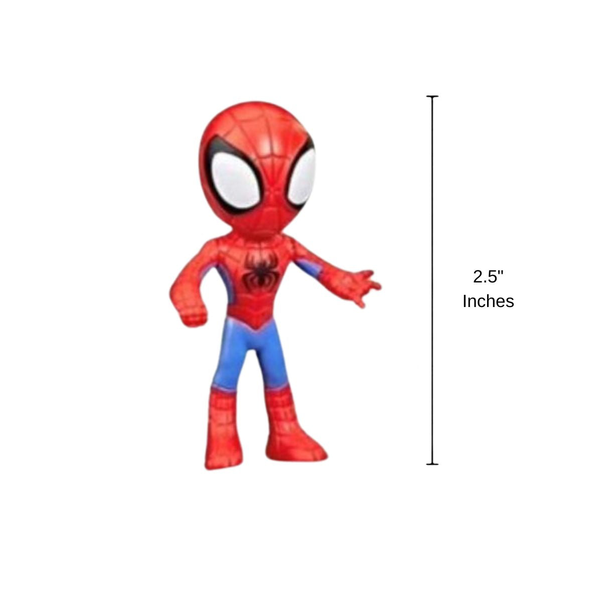 Full standing view thumbnail of Spidey action figure with a 2.5-inch height measurement graphic indicator.