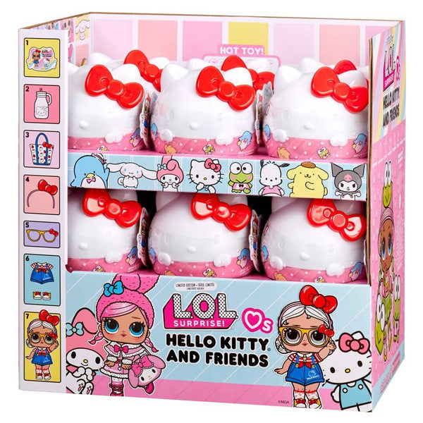 LOL Surprise Loves Hello Kitty and Friends Limited Edition Doll, 7 Surprises, 1 Random Doll