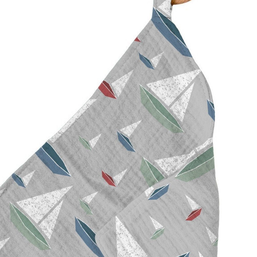 Newcastle Classics Marina Sailboats 100% Bamboo Cotton Blanket Teether