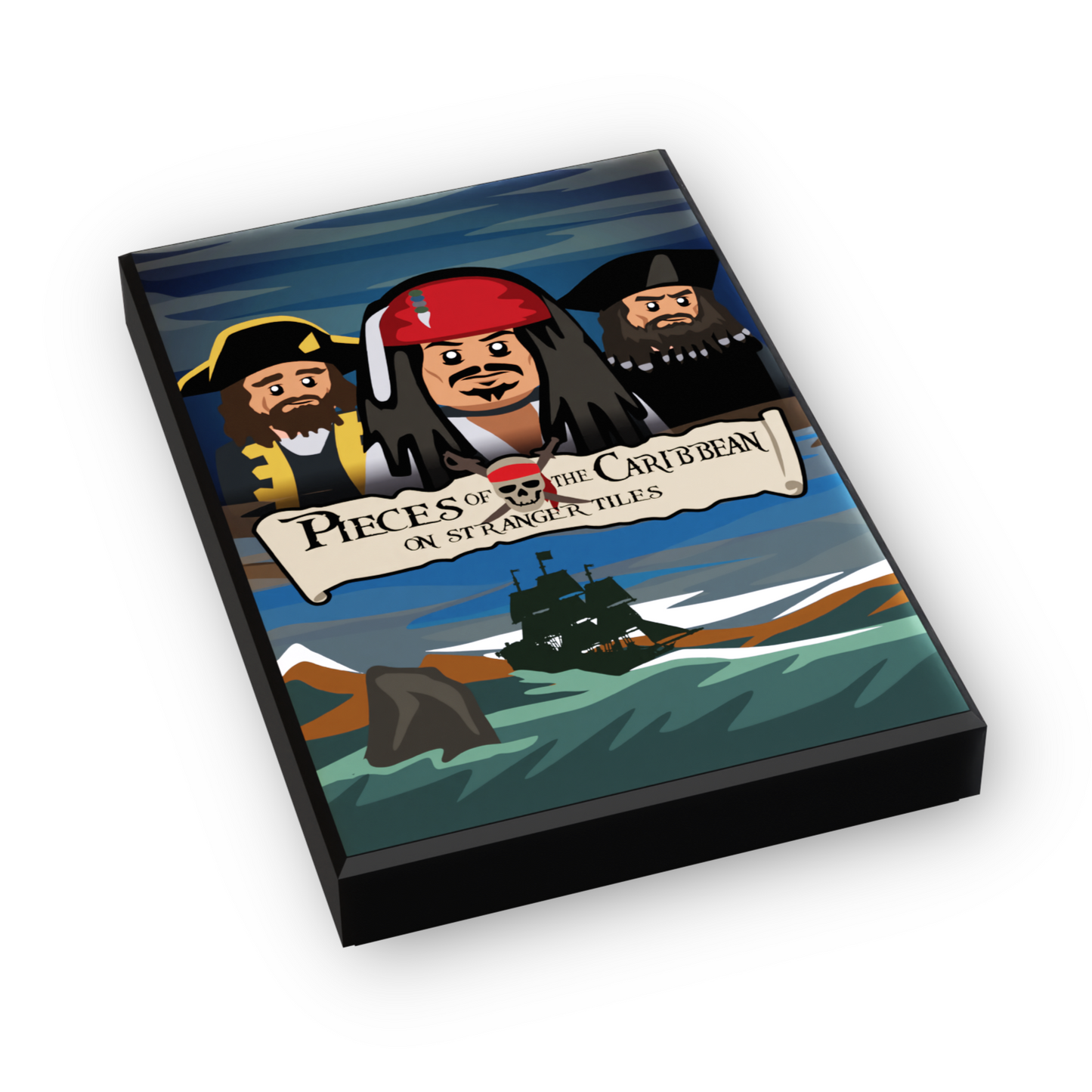 Custom Print Pieces of the Caribbean: On Stranger Tiles Movie Cover 2x3 Brick Tile