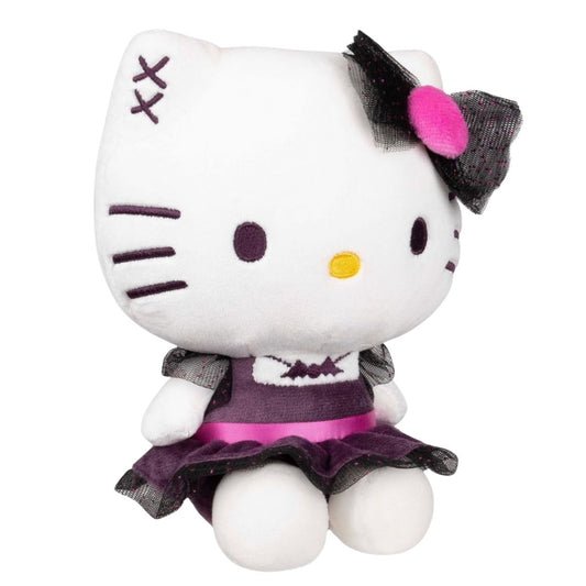 Front view thumbnail of Sanrio Hello Kitty 8-inch plush in black bat dress.