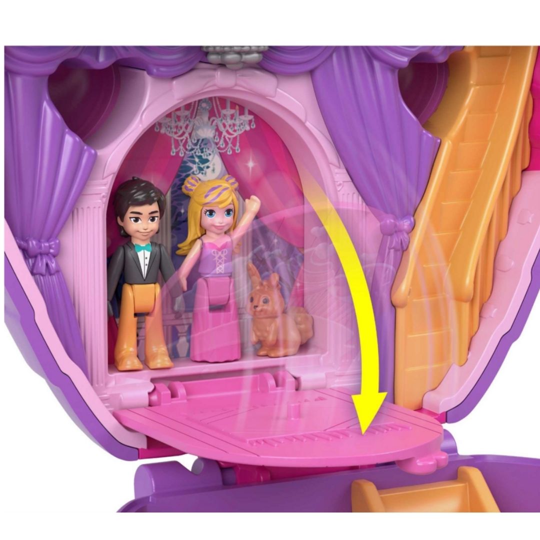 Polly Pocket Compact Playset, Something Sweet Cupcake with 2 Micro Dolls &  Accessories, Travel Toys with Surprises