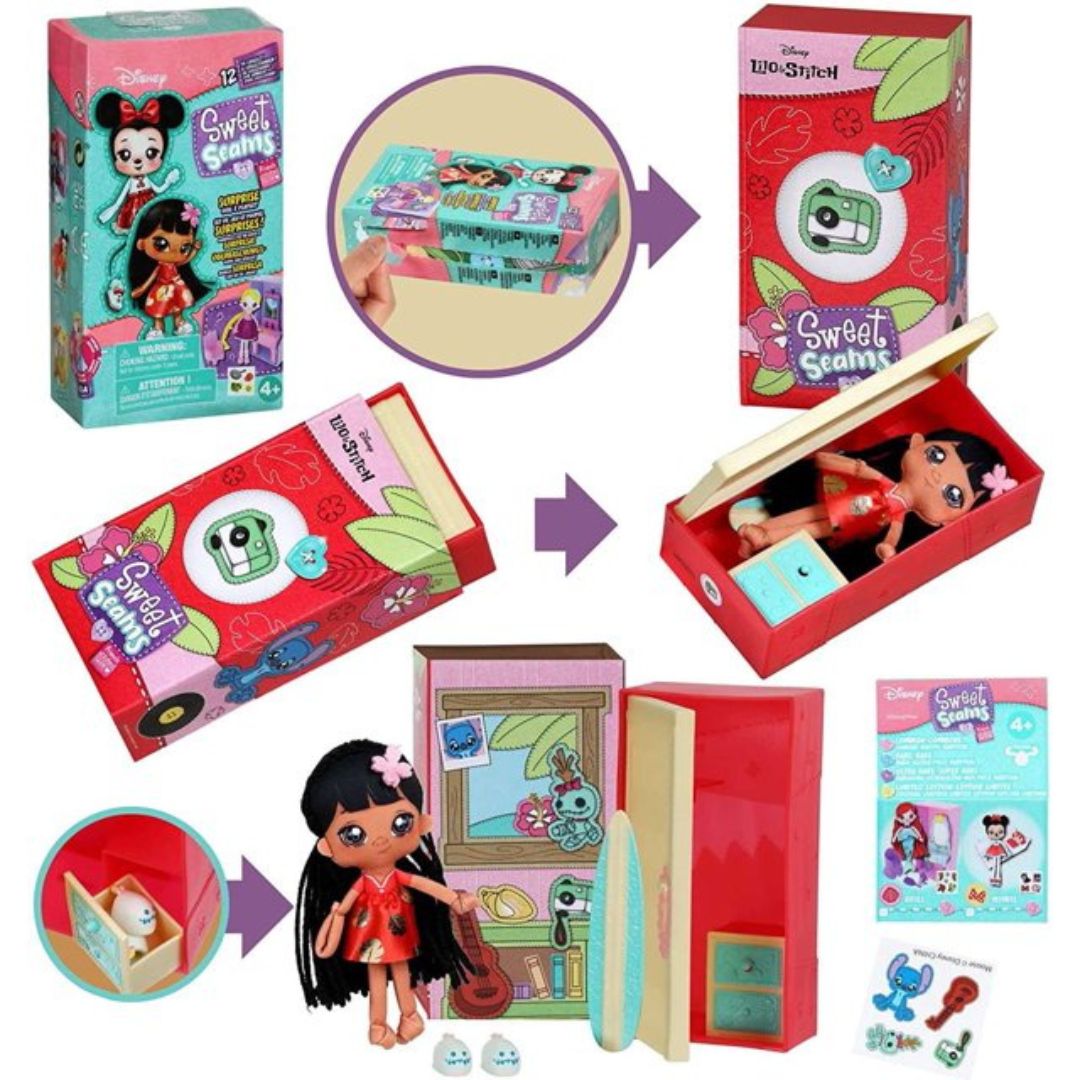 Disney Sweet Seams Series 1 Doll 6 Mystery Pack 1 RANDOM Figure
