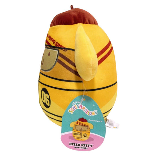 Squishmallows Official Kellytoy 8" Hello Kitty And Friends Pompompurin Tokyo Speed Racer Plush Toy