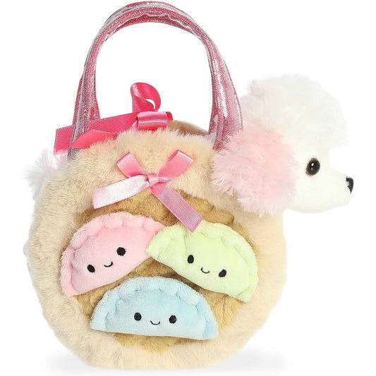 Aurora® Fancy Pals™ Dim Sum Poodle™ 7 Inch Stuffed Animal with Purse Carrier