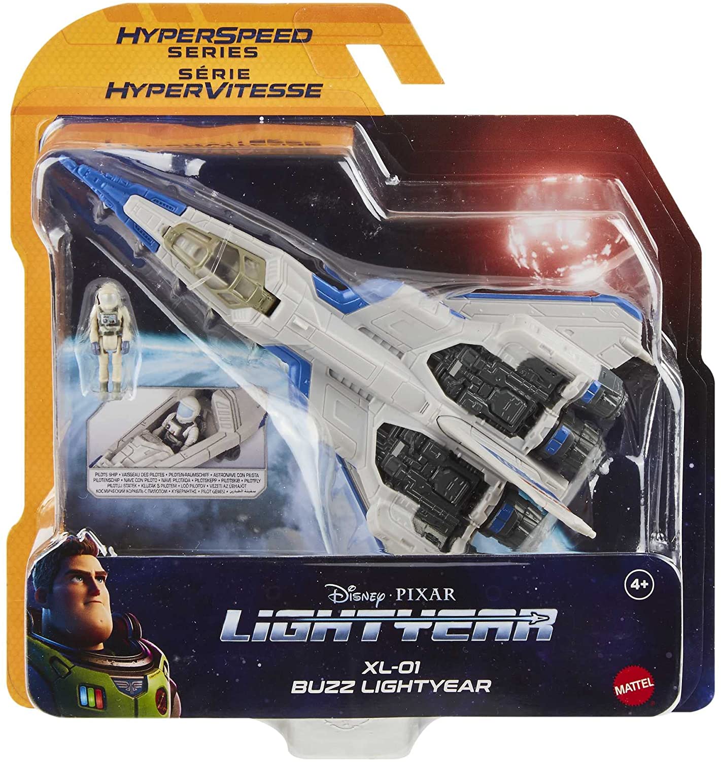 Disney Pixar Lightyear Hyperspeed Series XL-01 Spaceship & Buzz Lightyear Figure