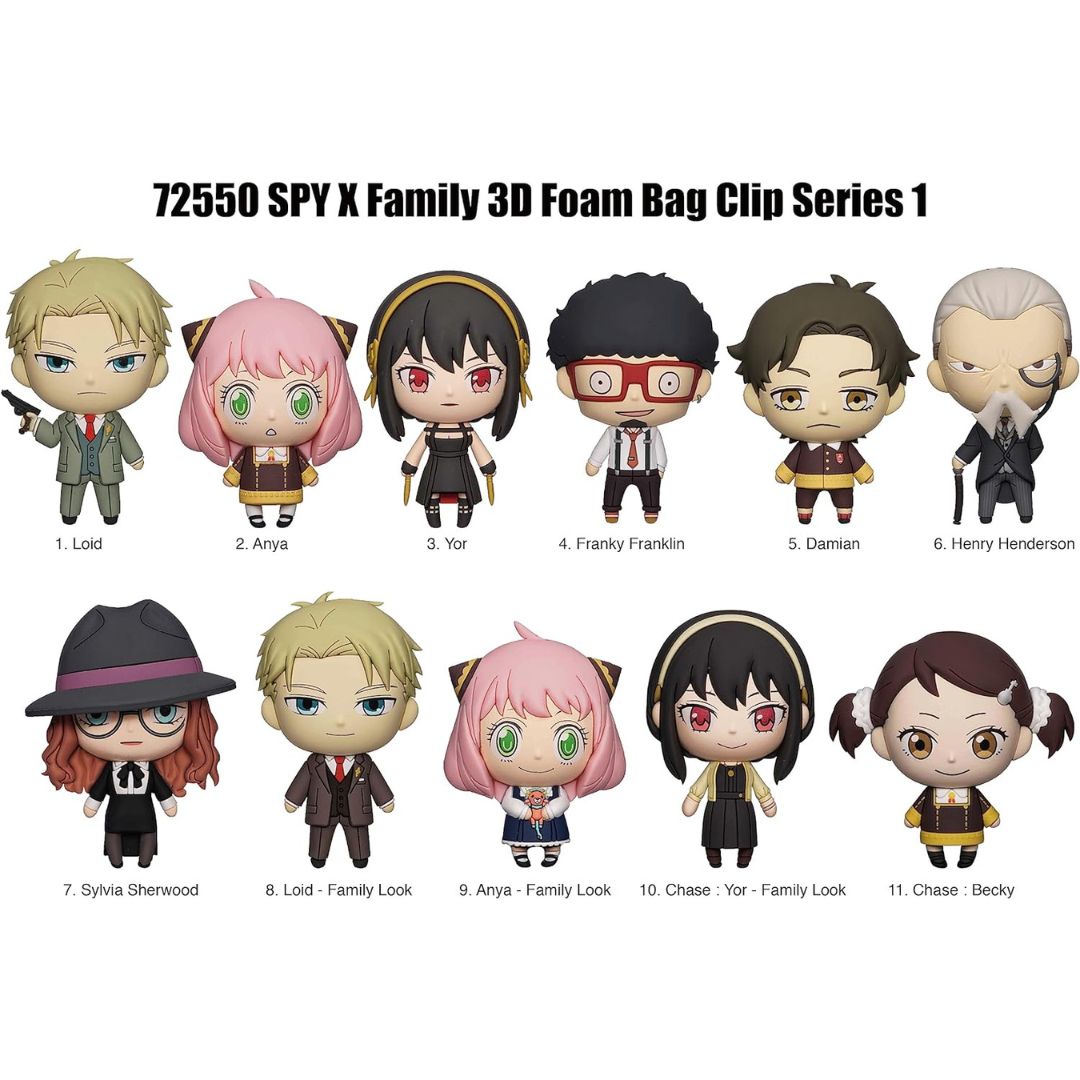 One Piece Series 2 3D Foam Bag Clip Random 6-Pack