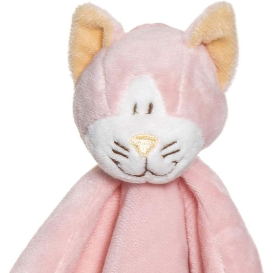 Teddykompaniet Pink Cat Security Blanket Toy, Soft Plush