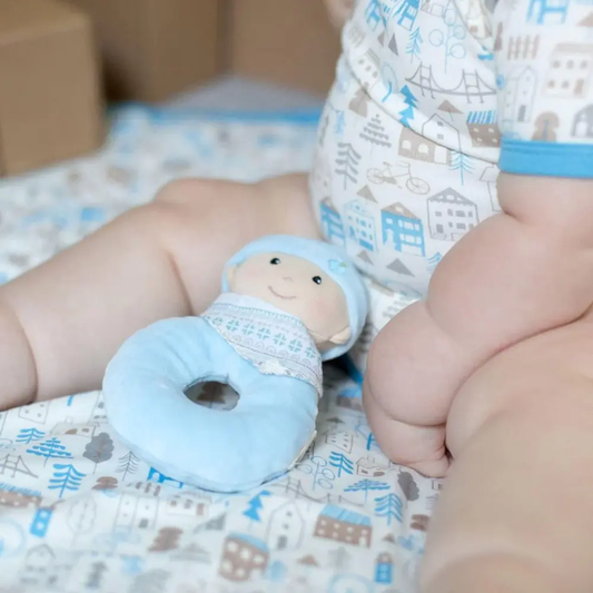 Apple Park Organic Baby Boy Ring Soft Toy