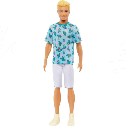 Barbie Fashionistas Ken Fashion Doll #211 Blue Cactus Shirt