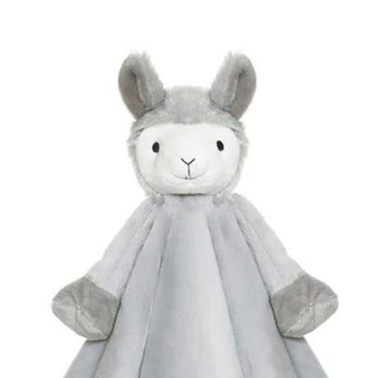 Teddykompaniet Grey Llama Security Blanket Toy, Soft Plush
