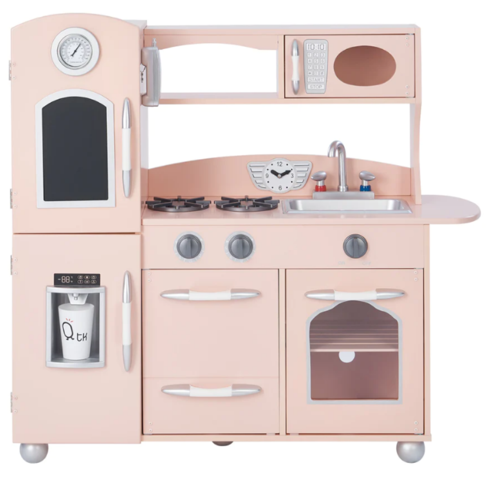 Teamson Kids Little Chef Westchester Retro Play Kitchen, Pink