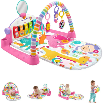 Fisher-Price Deluxe Kick & Play Removable Piano Gym, Pink