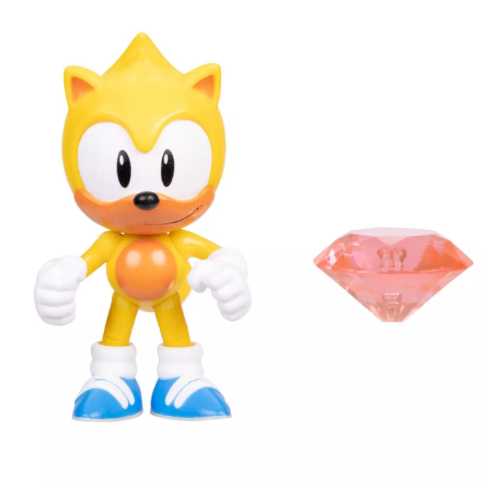  Sonic the Hedgehog 4” Super Sonic with Chaos Emerald