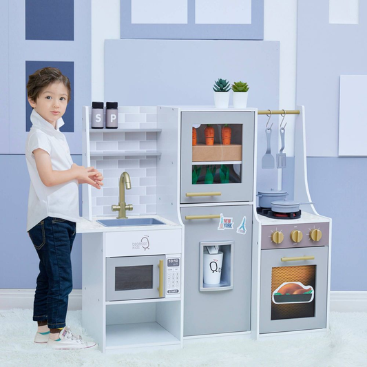 Teamson Kids Little Chef Lyon Wooden Kitchen with Accessories