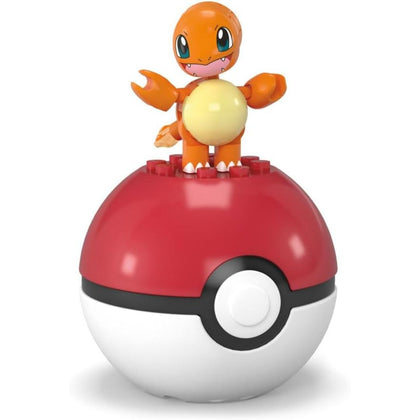 MEGA Pokemon Evergreen Charmander Action Figure Building Set with Poke Ball (16pc)
