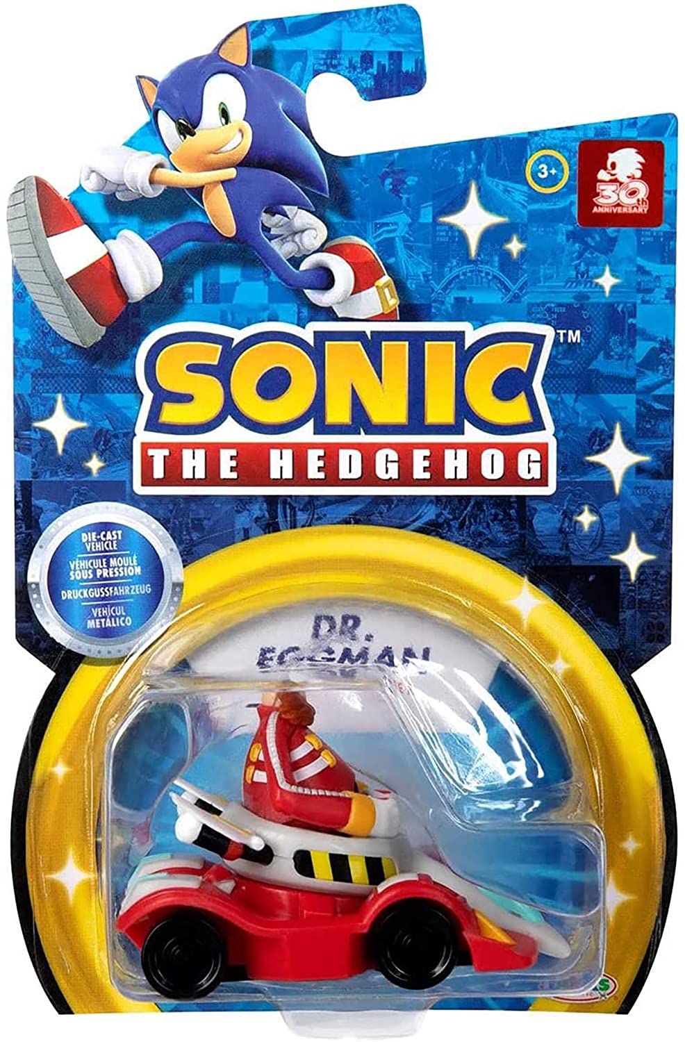 Sonic the Hedgehog Team Racing 2.5" Dr Eggman Die Cast Egg Booster Diecast Vehicle