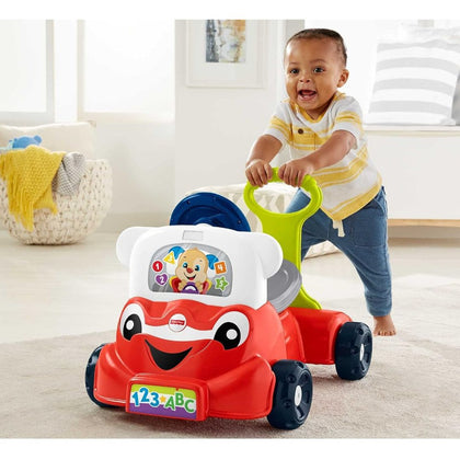 Fisher-Price Laugh & Learn 3-In-1 Smart Car, Baby Walker & Toddler Ride-On Toy