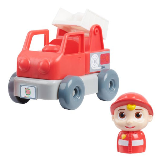 Cocomelon Build-A-Vehicle, JJ in Red Fire Truck 4 Piece Set