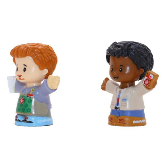 Fisher-Price Little People 2 Pack Action Toy Figure, Coffee Barista and Customer