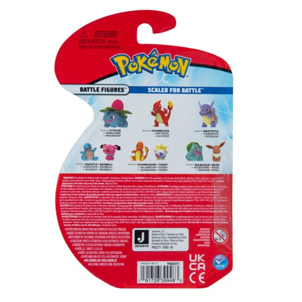 Jazwares Pokémon Battle Figure Pack, 1pc or 2pc