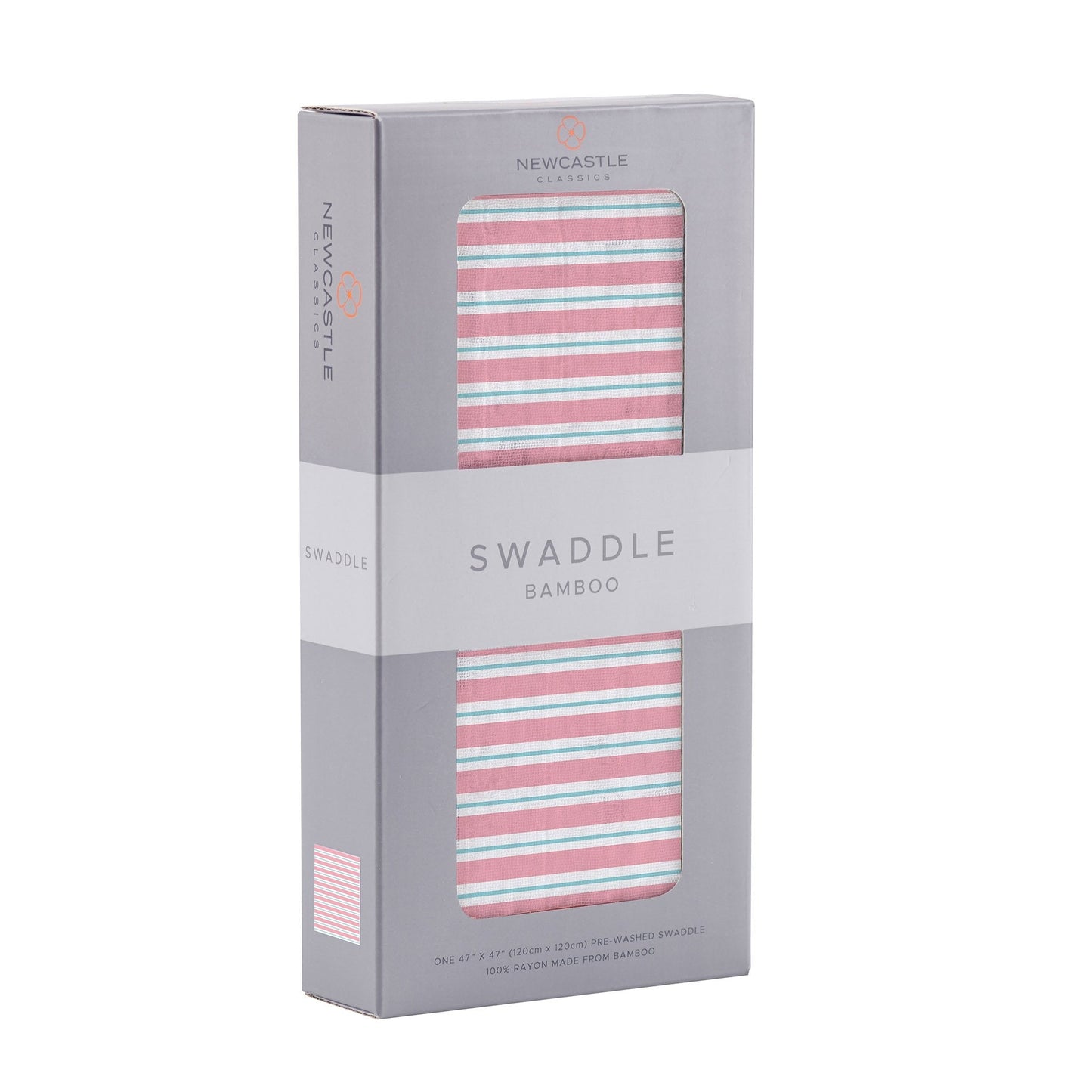 Newcastle Classics Candy Stripe Bamboo 100% Soft Cotton Swaddle