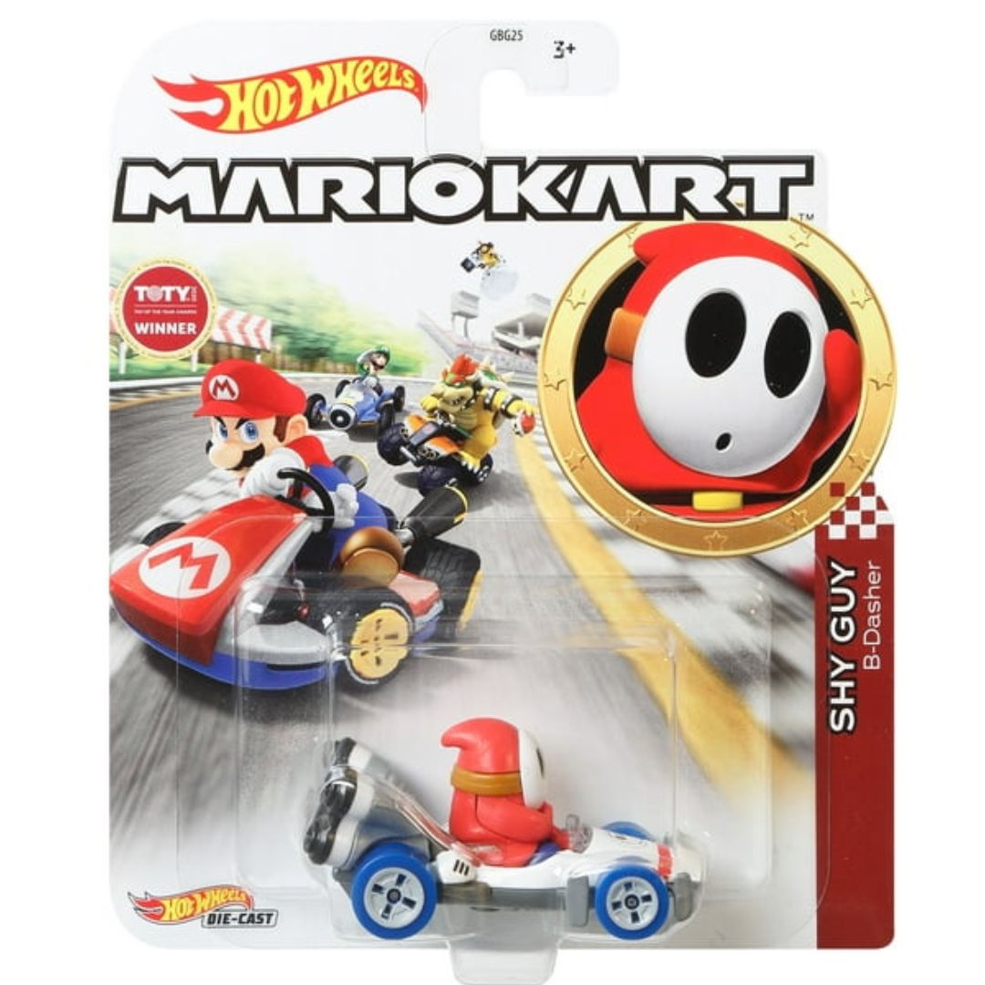 Hot Wheels Mario Kart 1:64 Die-Cast Shy Guy B-Dasher Vehicle Car