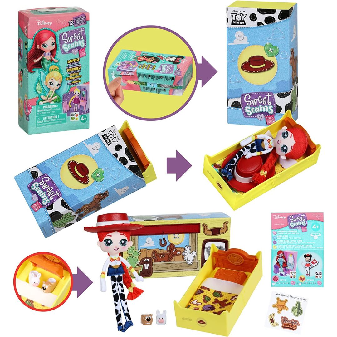 NEW! Disney SWEET SEAMS Mystery Doll & Playset ×6