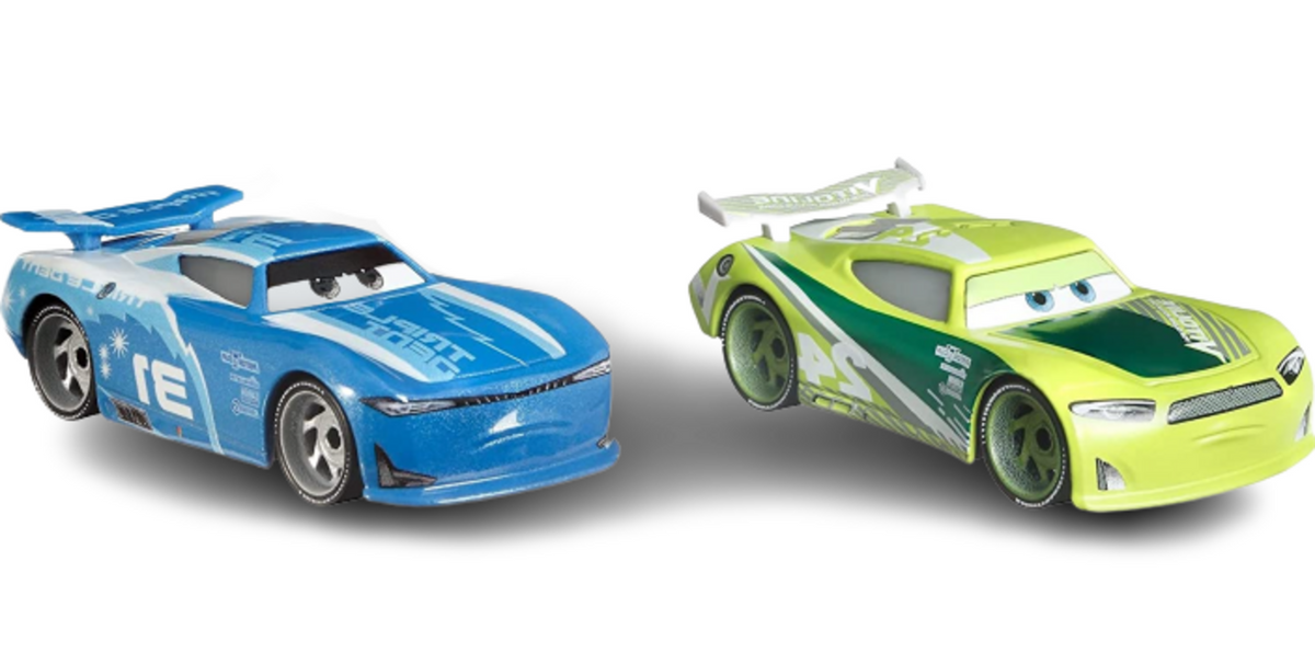 Disney Cars 3 Chase Racelott & Cam Lot de 2 spinners Échelle 1:55