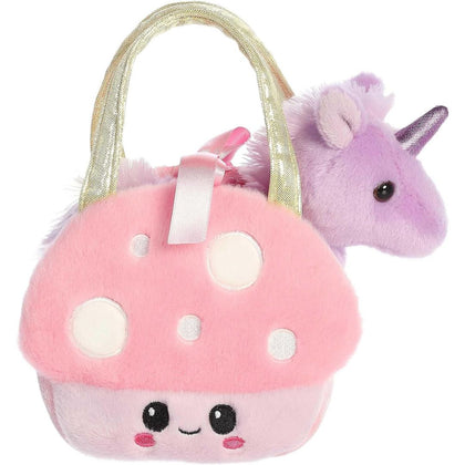 Aurora® Fancy Pals™ Lil Mushroom™ Unicorn 7 Inch Stuffed Animal with Purse Carrier