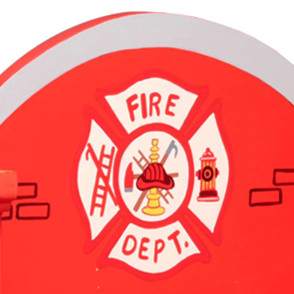 Teamson Kids Fantasy Fields Little Fire Fighters Bookshelf with Drawer, Red