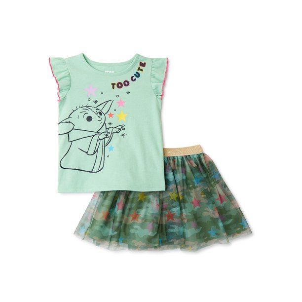 Star Wars The Mandalorian Baby Yoda Dress (Toddler Girls & Little