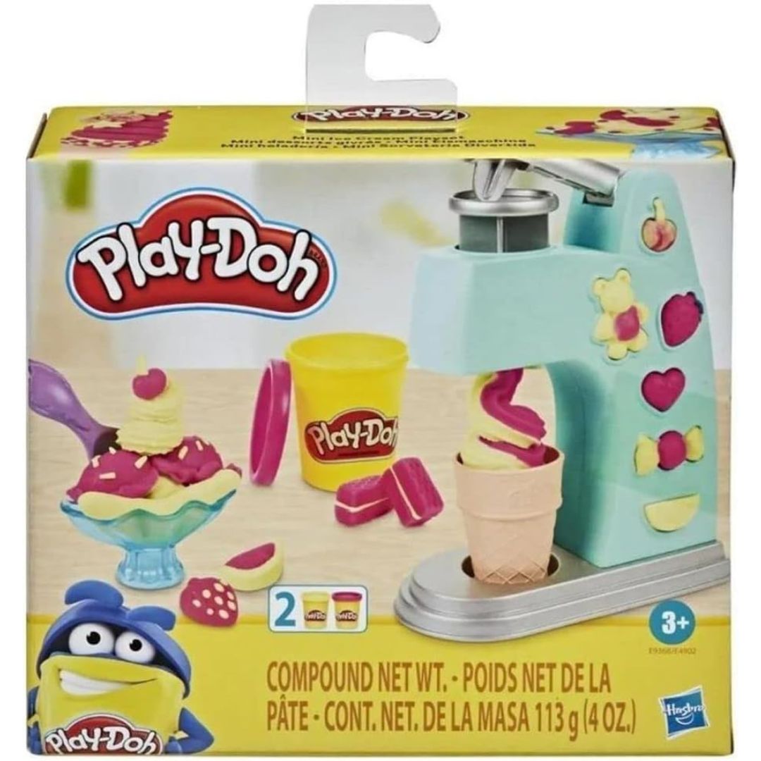 Front packaging view thumbnail of the Play-Doh Mini Ice Cream Set box highlighting product graphics and 2-can inclusion.