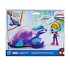Marvel Spidey and His Amazing Friends Web-Spinners Ghost-Spider with Glide Spinner Toy Car
