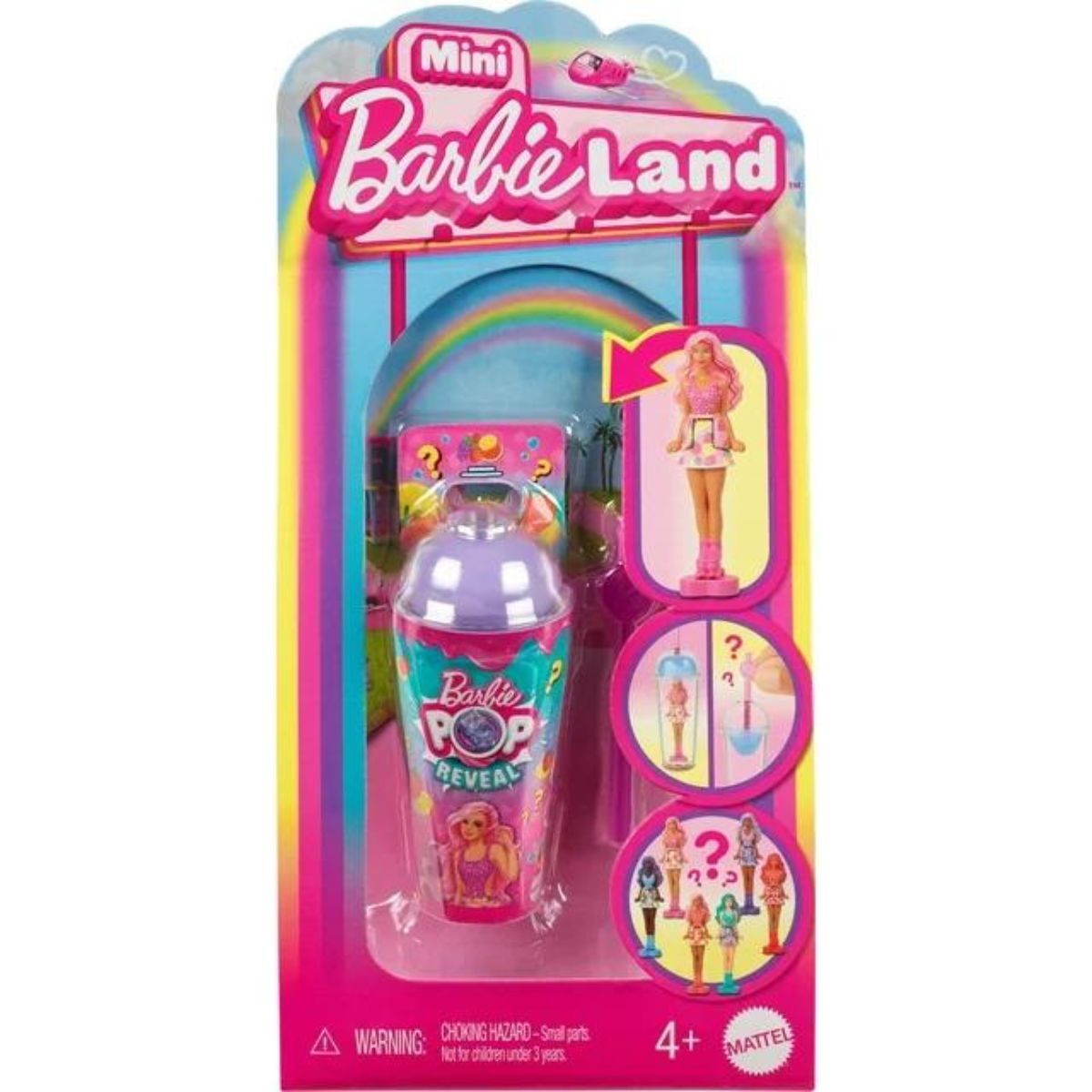 Mini BarbieLand Pop Reveal 1.5" Inch Mystery Doll, 1 Doll (Styles May Vary)