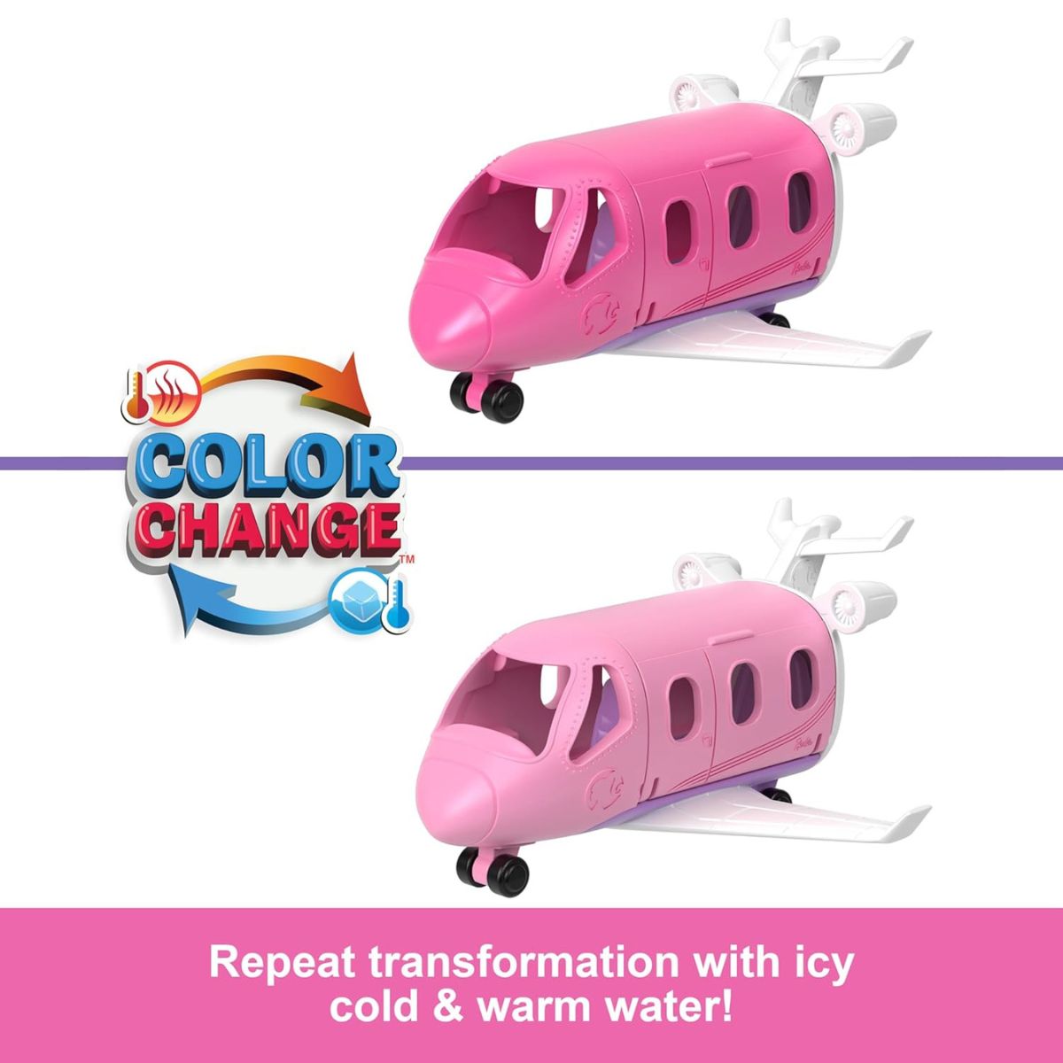 Barbie Mini BarbieLand 1.5" Inch Doll with Color Changing Dreamplane Airplane Vehicle Set