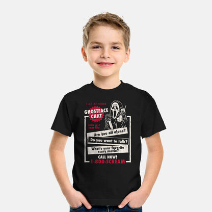 TeeFury Boys 1-800-SCREAM Short Sleeve Tee Top Shirt