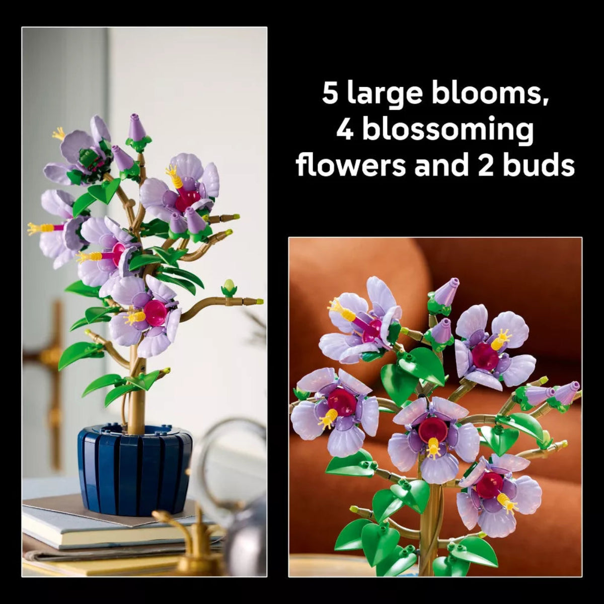 Decorative floral arrangement with text indicating flower count on a neutral background