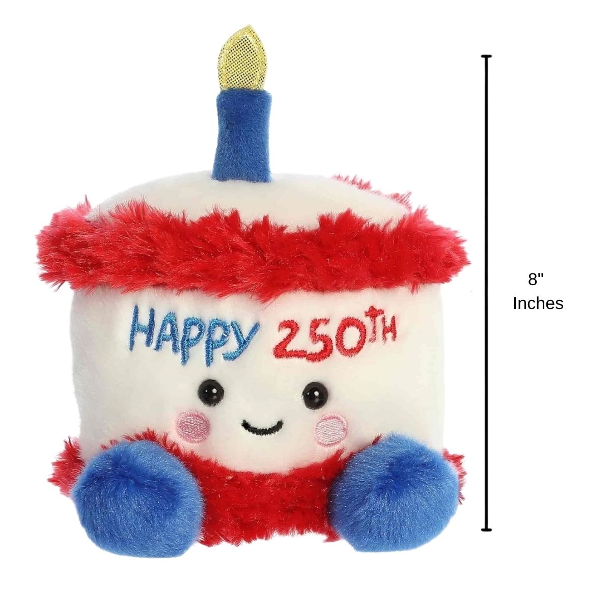 Aurora Palm Pals America Birthday Cake 8-Inch Party-Sized Stuffed Animal Plush