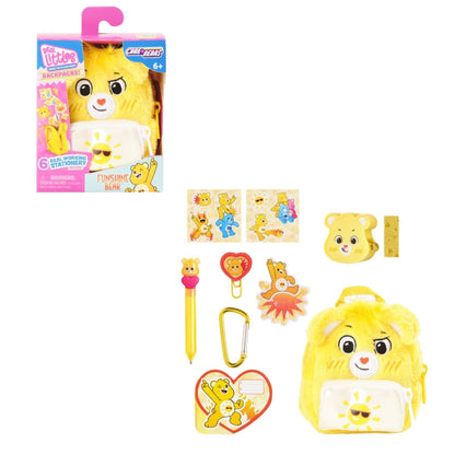 Real Littles™ Care Bears 3.5" Inch Micro Collectible Backpack with 6 Surprise Inside!, Funshine Bear